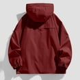 thumbnail image 6 of Men's Lightweight Windbreaker Jacket Outdoor Hiking Mountaineering Cycling Running Work Coat Shell 100% Polyester Windproof Water Repellent Casual Travel Duty Gear | JASKFLY,Red M, 6 of 6