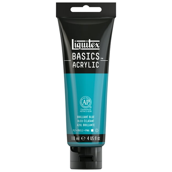 Liquitex BASICS Acrylic Color, 4 oz. Tube, Brilliant Blue