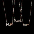 thumbnail image 2 of EYIKA Full Multicolor Zircon Letter MOM Mama LOVE Pendant Enamel Stainless Steel Necklace Charm Women Jewelry for Mother Gift45cm Gao Jinjia LED, 2 of 2