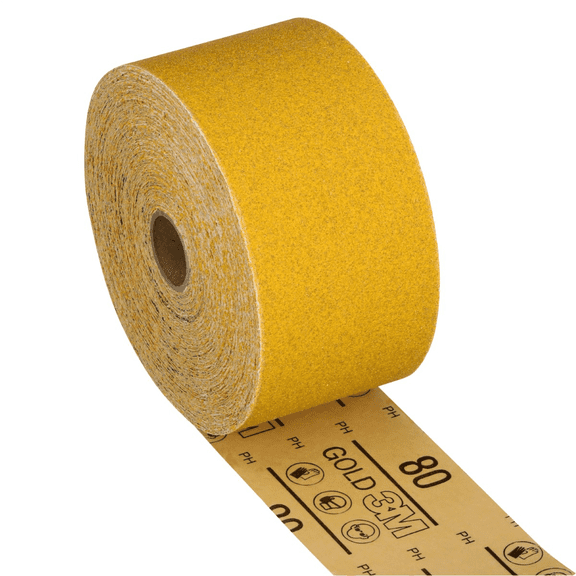 3M Stikit Gold Sheet Roll 02781, 80D, 2-3/4-inch x 25 yd (70mm x 23 m)
