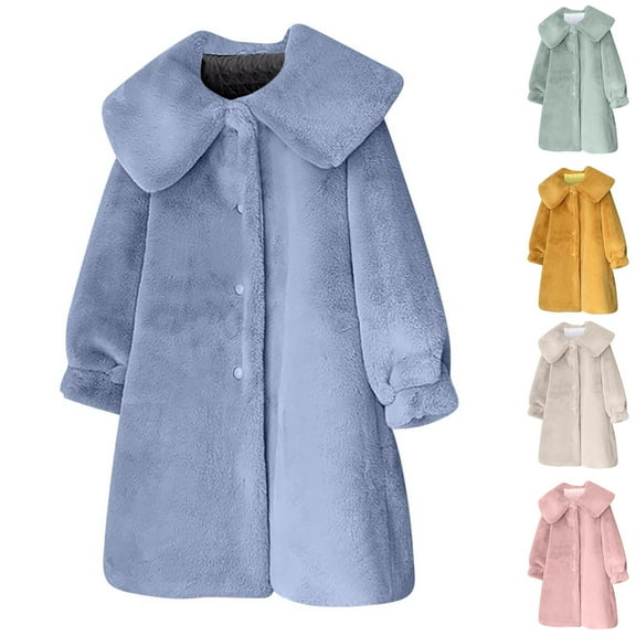 Idoravan Womens Winter Coats clear 50% off Women's Mid-length Fall-winter Mink Plus Size Extra Thick Faux Coat Green L