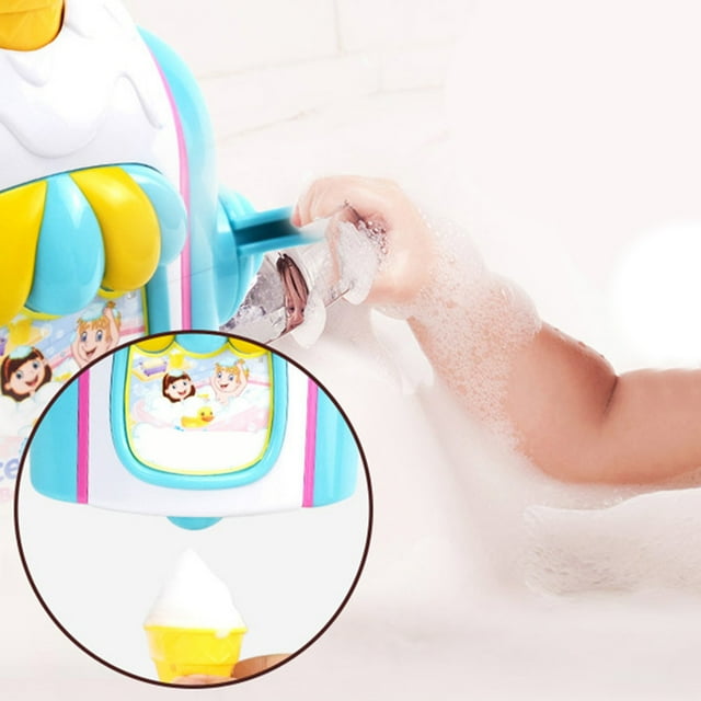 Máquina para hacer helados, máquina de burbujas, juguetes para el baño, fábrica de conos de espuma divertidos, juguete para la bañera, regalo