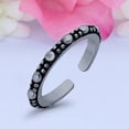 thumbnail image 3 of 2mm Bali Toe Band Ring 925 Sterling Silver Thin Adjustable Stylish Rings For Women, 3 of 5