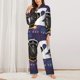 thumbnail image 2 of Balery 2025 Happy New Year 4 Conjunto de Pijama con Estampado para Mujer, Conjunto de Dos Piezas con Manga Larga, Ropa de Dormir Suave con Bolsillos, Pijamas Cómodos-Medium, 2 of 7