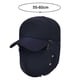 thumbnail image 2 of Gorra de piel sintética sencilla con visera y funda de esquí resistente al viento para hombre, 2 of 5