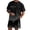 Dark Gray, variant on Men's Gradient Letter Print T Shirt and Shorts Set – 2 Piece Summer Outfit – Casual Short Sleeve Tee with Matching Shorts – XXS-XXXXXL