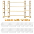 thumbnail image 6 of SpaceAid Toy Storage Organizer, Kids Bookshelf and Bookcase with 6 Shelves and 12 Bins, White, 6 of 7