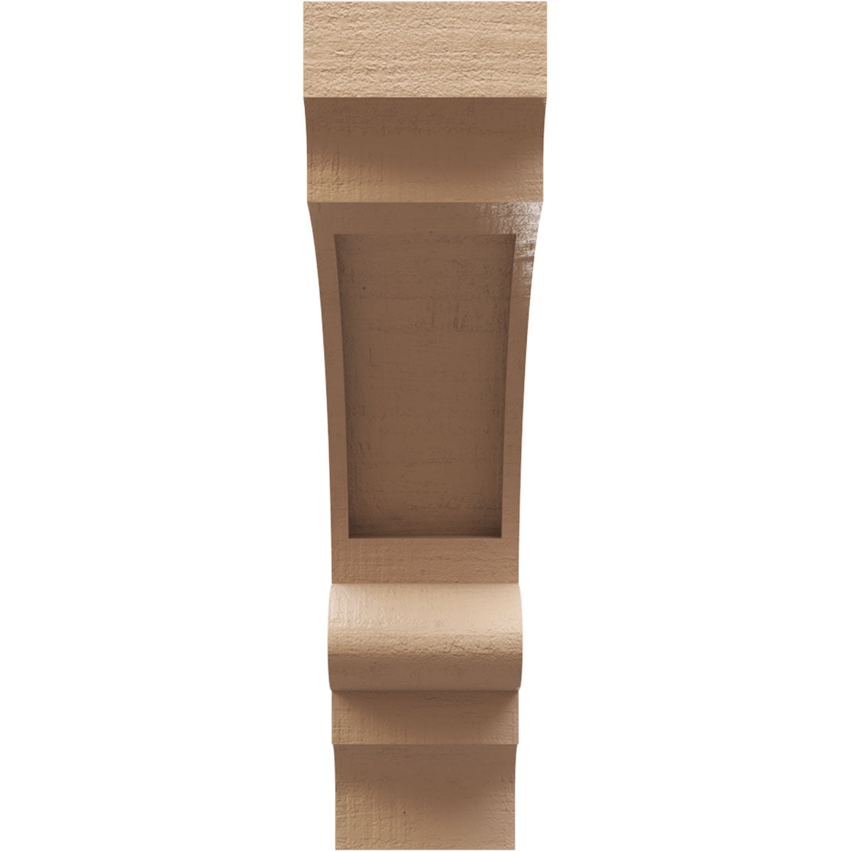 4"W x 16"D x 16"H Thin Diane Rough Cedar Woodgrain TimberThane Corbel, Primed Tan