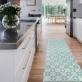 thumbnail image 5 of Ruggable Hand Woven Aqua Blue/White Indoor/Outdoor Area Rug, 5 of 11