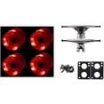 thumbnail image 1 of 65mm Red LED WHEELS Night Light Longboard Combo 180mm Trucks/Bearings/Risers, 1 of 3