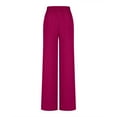 thumbnail image 5 of Aofany Wide Leg Pants for Women Stretchy Straight Leg Comfy Classic High Waisted Long Bootcut Pant Slacks Work Office Pants, 5 of 6