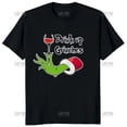 thumbnail image 1 of Feliz Navidad beber dibujos animados Grinches camiseta mujer Palma impresa camiseta hombres clásico cuello redondo patrón suelto camisa regalo Tops, 1 of 4