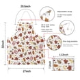 thumbnail image 7 of Autumn Fall Leaves Pattern Apron-Garden Aprons for Women with Pockets-Cotton Linen Waterproof Kitchen Cooking Gardening Aprons Adjustable for Kitchen,Cooking,BBQ and Salon 33"x27", 7 of 7