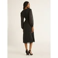 thumbnail image 2 of Sofia Jeans Women's Empire Dress with Long Sleeves, Mid Calf Length, Sizes XS-XXXL, 2 of 4