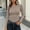 *5Coffee, variant on Women's Ribbed Long Sleeve Shirt Slim Fit Crew Neck Basic Tee, Soft Stretchy Fitted Long Sleeve Top for Fall and Winter Layering