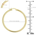 thumbnail image 5 of KoolJewelry 14k Yellow Gold Hoop Earrings (2 mm x 20, 25, 30, 35, 45, 70, 90 mm), 5 of 6