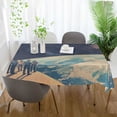 thumbnail image 3 of Yayeee Tablecloths 54" x 72" Rectangle Wrinkle Resistant Party Table Cover, Blue Earth, 3 of 8