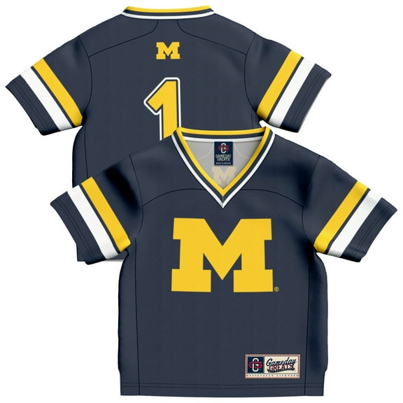 Infant GameDay Greats #1 Navy Michigan Wolverines Collegiate Football Fashion Jersey
