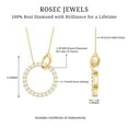 thumbnail image 4 of Rosec Jewels 1/4 CT Natural Diamond Eternity Minimal Necklace in Gold, 14K Yellow Gold, 4 of 8