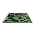 thumbnail image 2 of Ahgly Company Machine Washable Indoor Rectangle Abstract Turquoise Blue Modern Area Rugs, 3' x 5', 2 of 4