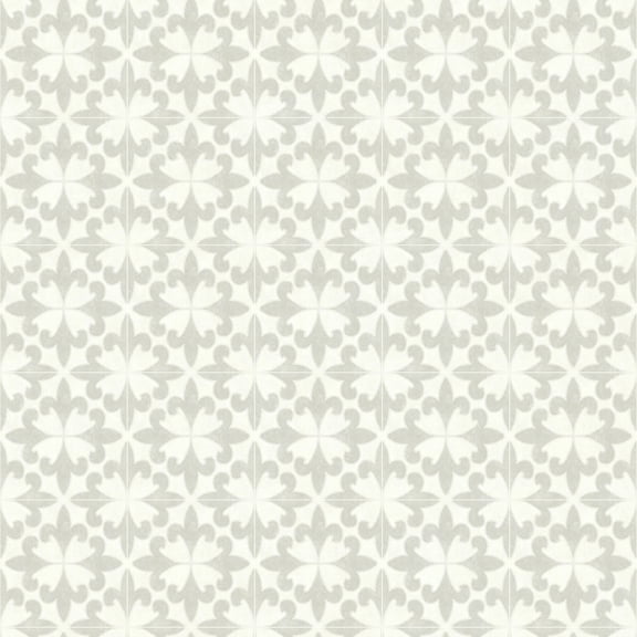 Chesapeake Remy Light Grey Fleur Tile Wallpaper