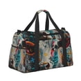 thumbnail image 2 of Easygdp Colorful Graffiti Cow Bolsa de Gimnasio, Bolsa de Viaje Duffel, Bolsa de Fin de Semana con Compartimentos, Bolsa de Mano para Noche, 2 of 7