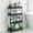 Black, variant on Pinksheep Slim Rolling Storage Cart, 4Tier Bathroom Organizer Utility Carts Shelving Unit with Wheels for Kitchen, Black