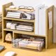 thumbnail image 1 of Organizador de maquillaje apilable de almacenamiento de plástico transparente con caja de almacenamiento de tapa (M), 1 of 6