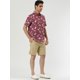 thumbnail image 4 of CamiHawaiaDe PlaEstampado Floral Con Botones ManCorCamiDe Verano PaHombres Borgoña-Estampado Floral Ro56, 4 of 6