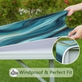 thumbnail image 6 of Blue and Gold Marble Shimmer Waves Pattern Square Fitted Tablecloth with Elastic Edge,Square Table Cover,Washable Elastic Table Cover for Home Kitchen Party Decor 36"x36", 6 of 6