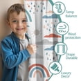 thumbnail image 3 of Blackout Kids Curtains,White Boho Bohemia Rainbow Clouds Sun Pattern Childrens Insulated Curtains Set Of 2,Bedroom Essentials,Toddler Room Decor 42x63in(106x160cm), 3 of 5