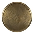 thumbnail image 5 of Kate and Laurel Sanzo Modern Round Pedestal Side Table, 15 x 15 x 24, Gold, Decorative End Table with Hammered Tabletop for Use as a Bedroom Nightstand or Living Room Accent, 5 of 7