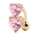 thumbnail image 1 of Baohd Heart Shape Crystal Rhinestone Belly Button Ring Navel Piercing Navel Bar Navel Piercing Rings Belly Rings, 1 of 9