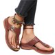 thumbnail image 1 of Brown35Mujer Pu Cuero Cuñas Sandalias Rhinestone Chanclas Antideslizante Cómodo Verano, 1 of 5