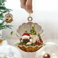 thumbnail image 5 of SDJMa Dog Christmas Ornament, Funny Dog Sleep in Seashell Christmas Tree Hanging Ornament for Dog Lovers Gift, Xmas Car Backpack Home Holiday Party Decoration, 5 of 8