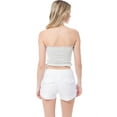 thumbnail image 5 of Made by Olivia Women's Sexy Frill Knot Front Knit Strapless / Strap Tube Crop Top, 5 of 6