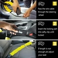 thumbnail image 4 of Steering Wheel Lock Seat Belt Lock, Universal Steering Wheel Locks for Car Anti Theft Device, Anti Theft Car Device Fit Most Cars Vehicle SUV Golf Cart (Yellow), 4 of 5