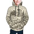 thumbnail image 5 of Kll Unisex Kids Boys Girls Hooded Pocket Pullover Hoodies-Vineyard Landscape, 5 of 9
