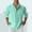 Green, variant on Cotton Linen Shirts for Men Spring Summer Lightweight Long Sleeve Band Collar Relaxed Fit Work Shirts Beach Shirt