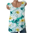 thumbnail image 3 of USSUMA Womens Tops Dressy Casual Summer Sleeveless Floral Print Cami Shirts for Women Trendy Loose Fit Vest Tanks Round Neck T-Shirts Blouses for Women Plus Tunic, 3 of 5