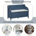 thumbnail image 4 of Bellemave Shoe Storage Bench Entryway, Rustic Wooden Shoe Cabinets with Lift Top Storage, Shoe Organizer with with Hidden Storage Space and Removable Cushion for Living Room Hallways(Antique Navy), 4 of 8