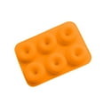 thumbnail image 3 of Decodeary 6-Cavity Silicone Donut Baking Pan Non-Stick Mold Kitchen Decor Tools Orange 1Set, 3 of 6