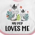 thumbnail image 4 of Inktastic Zebra My Pop Loves Me Boys or Girls Baby Bib, 4 of 4