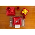 thumbnail image 3 of 10 Strawberry Street Nova Square 16-Piece Stoneware Dinnerware Set, Red, 3 of 6