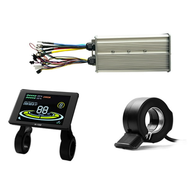 Controlador de Sinusoidal para Bicicleta Eléctrica (48/52/60/72 V, 60 A, Sin Escobillas) y Pantalla LCD A Color H-100, Piezas para Patinete Eléctrico.