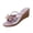 Purple, variant on Women's Comfortable Platform Sandals Peep Toe Mule Heels Wedge Sandal Silver 40