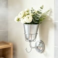 thumbnail image 6 of Wall Vase for Flowers, Boho Metal Hanging Vessel, Versatile Organizer Wall Decor for Home Living Room, Bedroom, Bathroom & Kitchen, Office, 6 of 7