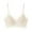 White, variant on biudgviw Push up Bras for Women Wireless Thin V Neck Spaghetti Strap High Support Bras Breathable Solid Full Coverage Bras