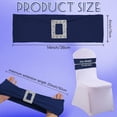 thumbnail image 5 of 100 Pack Spandex Stretch Chair Sashes Bows Elastic Chair Cover Bands Ties with Buckle Slider for Wedding Party Banquet Restaurant Baby Shower Chairs Decorations (Navy Blue), 5 of 14