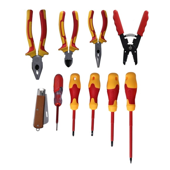 Electrician Tool Set,10 Pcs Insulated Electrician Insulated Electrician Screwdriver Set Electrician Insulated Tool Set Enhanced Features